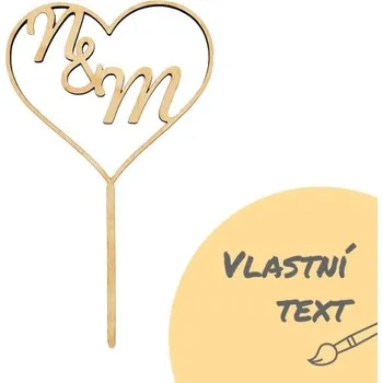 Svatební dekorace Dřevěný zápich - Monogram