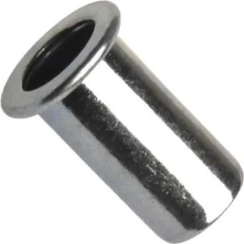 Nýt PRUMIX Matice nýtovací, plochá hlava, hladká, otevřená, ocel, zinek bílý, M6/0,5-3,0mm