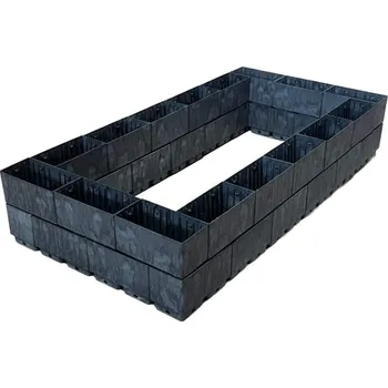 Vyvýšený záhon KASKO Flexi Element vyvýšený záhon 150 x 75 x 27 cm antracit