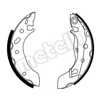 Brzdový systém Sada brzdových čelistí METELLI 53-0128