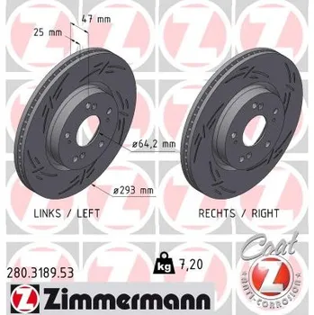 Brzdový kotouč Brzdový kotouč ZIMMERMANN 280.3189.53