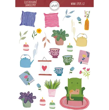 Samolepící dekorace ePipí Arch samolepek Hygge A6 27 samolepek