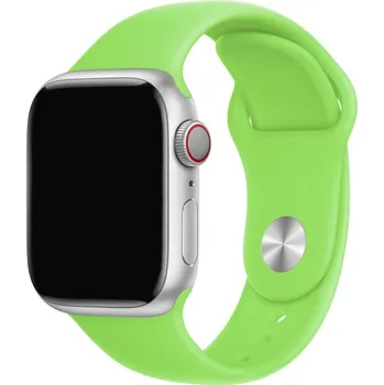 Řemínek na hodinky Silikonový řemínek s kratší a delší přezkou pro Apple Watch 42mm / 41mm / 40mm / 38mm - zelený