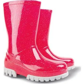 Dívčí holínky DEMAR-TWISTER G 0404 růžový-brokát Velikost: 32 - 33