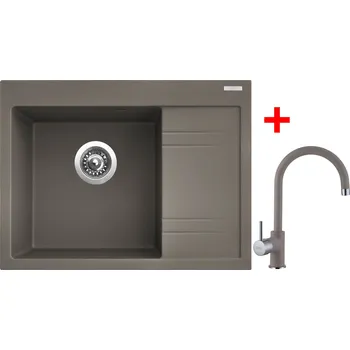 Granitový dřez Akční Sinks RIM 650 L Truffle + VITALIA GR