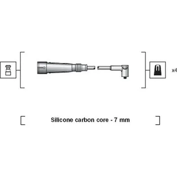 Zapalovací kabel Sada kabelů pro zapalování MAGNETI MARELLI 941318111123