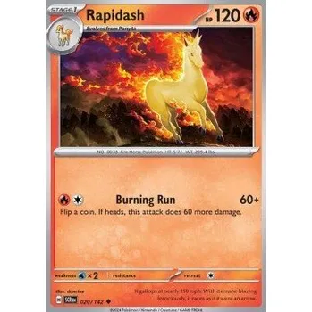 Volný čas Pokémon SCR 020/142 Rapidash - Stellar Crown Stav: Near Mint, Verze: NORMAL