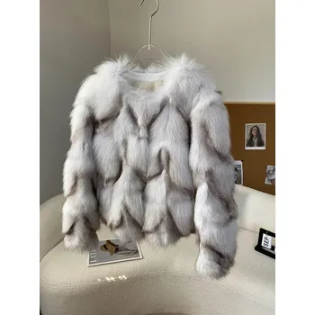 Dámská parka Luxusní kožich pravá liška zimní bunda Velikost: S, Barva (Varianta): 5