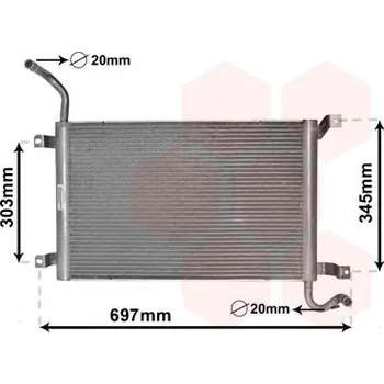 Motor automobilu Chladič, chlazení motoru VAN WEZEL 02002223