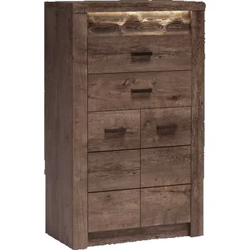 Ložnicová sestava Komoda INDIANAPOLIS I6, tmavý jasan