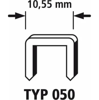 Průmyslová sponka Wolfcraft široké sponky, typ 50, 1000 ks, 10 mm 7012000