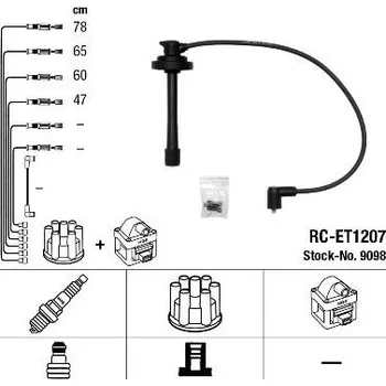 Zapalovací kabel Sada kabelů pro zapalování NGK 9098
