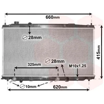 Motor automobilu Chladič, chlazení motoru VAN WEZEL 25002277