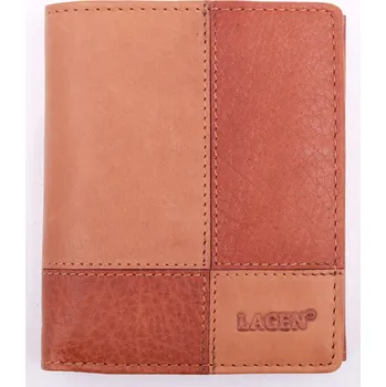 Peněženka Pánská kožená peněženka Lagen V28 V koňakově hnědá