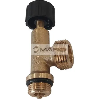 Ventil uzavírací pro 2kg PB láhev, G 3/8" vnější, výstup W 21,8 levý vnější, typ 1205, 4010023210