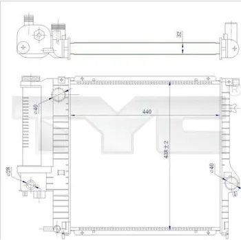 Chladič motoru Chladič, chlazení motoru TYC 703-0009-R
