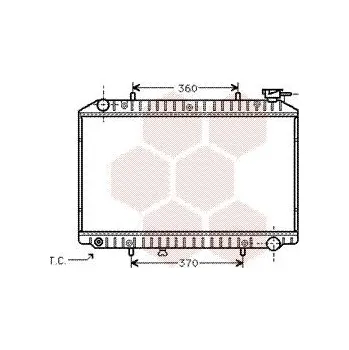 Motor automobilu Chladič, chlazení motoru VAN WEZEL 13002171