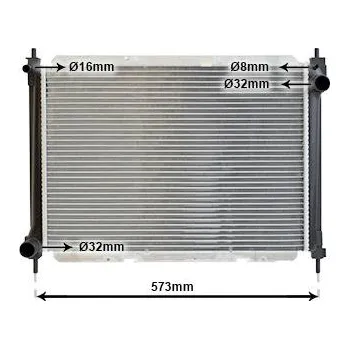 Motor automobilu Chladič, chlazení motoru VAN WEZEL 13002261