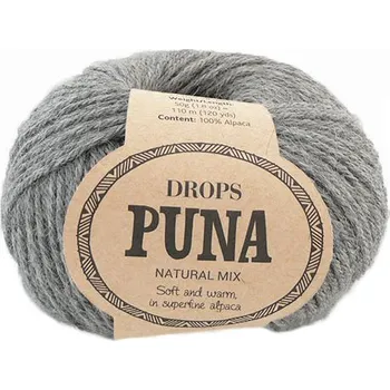 Příze Příze DROPS Puna natural mix 06 - šedá