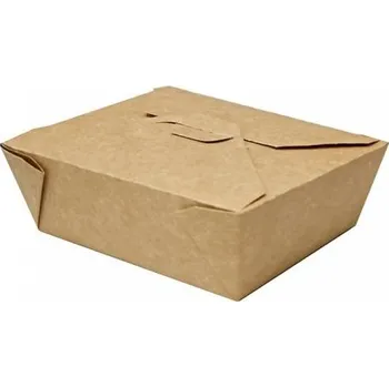 Jednorázové nádobí Papírový kraft box 1200ml - 16x13x6,5cm (200ks)