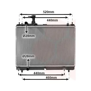 Motor automobilu Chladič, chlazení motoru VAN WEZEL 52012704