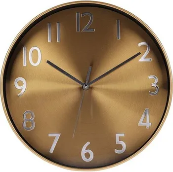 Hodiny Hodiny Segnale nástěnné hliníkové 29 x 5 cm zlatá