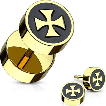 Piercing Piercing falešný plug Iron Cross