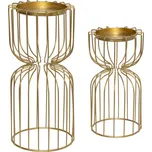 Atmosphera Sada kovových svícnů na tealight, zlatý