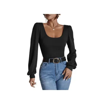 Top s dlouhým rukávem Černá L