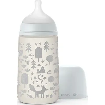 Dětské zboží SUAVINEX | KOJENECKÁ LÁHEV 270 ml M FOX - STŘÍBRNÁ