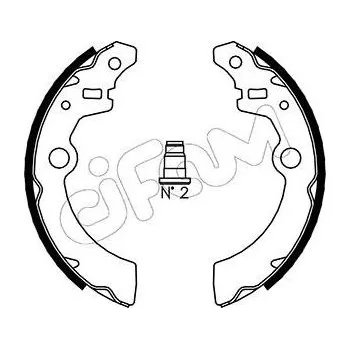 Auto-moto Sada brzdových čelistí CIFAM 153-404