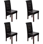 Jídelní židle 4 ks umělá kůže / dřevo Dekorhome
