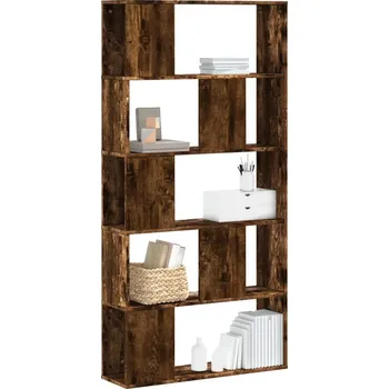 Obývací pokoj vidaXL Knihovna 5patrová artisan 80,5 x 23,5 x 162,5 cm kompozit [852772] Barva: kouřový dub