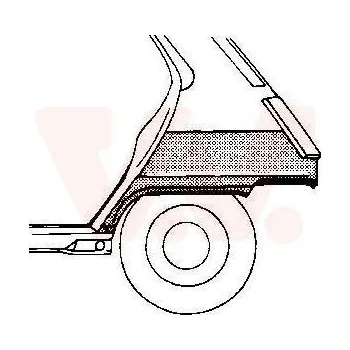 Blatník karosérie Boční stěna VAN WEZEL 4308148