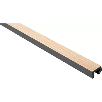 Obklad Mardom Decor Koncový profil k voděodolnému lamelovému panelu (dvě lamely) - levý - 2700 x 31 x 20 mm - DUB SVĚTLÝ