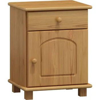 Noční stolek Slevadoma Noční stolek masiv borovice se skříňkou a zásuvkou MATYÁŠ Barva: Moření olše