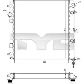 Chladič motoru Chladič, chlazení motoru TYC 705-0071-R