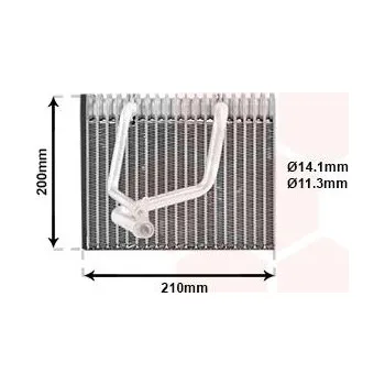 Výparník klimatizace Výparník, klimatizace VAN WEZEL 4300V173