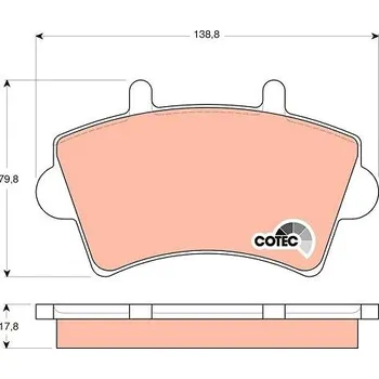 Brzdová destička TRW Brzdové destičky GDB1442