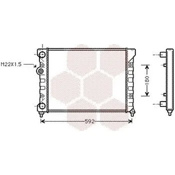 Motor automobilu Chladič, chlazení motoru VAN WEZEL 58002029