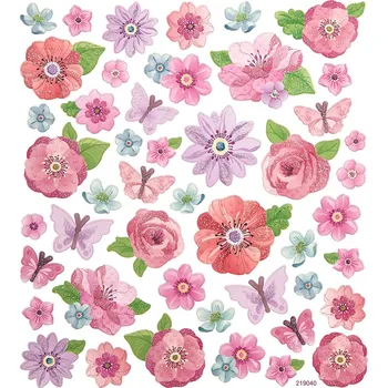 samolepka DP Craft Samolepky květiny 46ks
