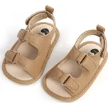 Koženkové sandály pro miminka Barva: Khaki, Velikost: 13-18M