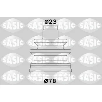 Manžeta ke kolu Sada měchů, hnací hřídel SASIC 9004502
