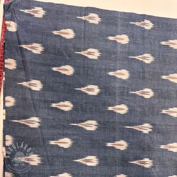 Bavlněná látka IKAT jeans II.třída