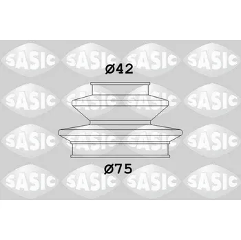 Manžeta ke kolu Sada měchů, hnací hřídel SASIC 2003401