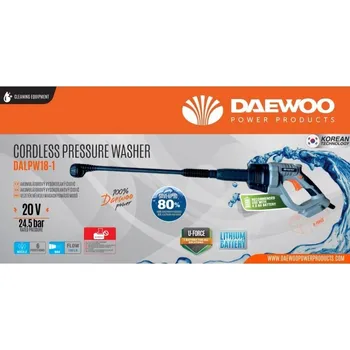 Vysokotlaký čistič Daewoo Aku tlakový čistič DALPW18-1, 2.0 Ah + nabíječka
