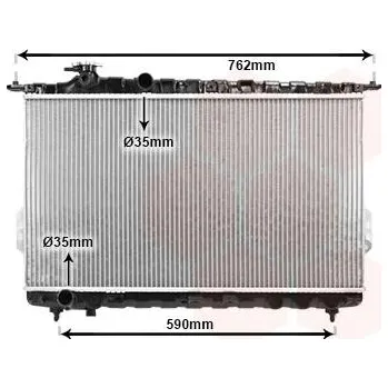 Motor automobilu Chladič, chlazení motoru VAN WEZEL 82002106