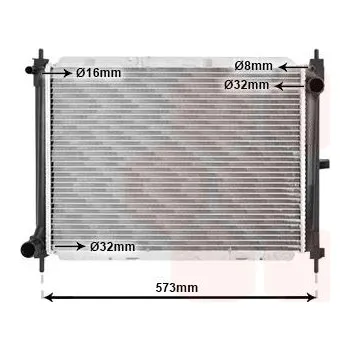 Motor automobilu Chladič, chlazení motoru VAN WEZEL 13002260