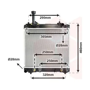 Motor automobilu Chladič, chlazení motoru VAN WEZEL 52002114