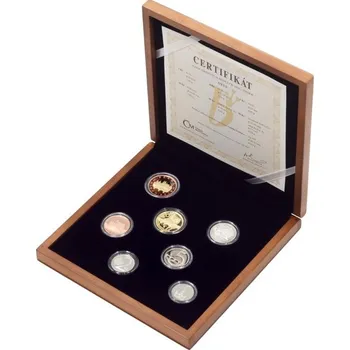 Sada oběžných mincí 2024 proof /dřevěná etue/